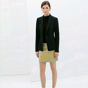 Zara Woman Black Single Button Blazer 4